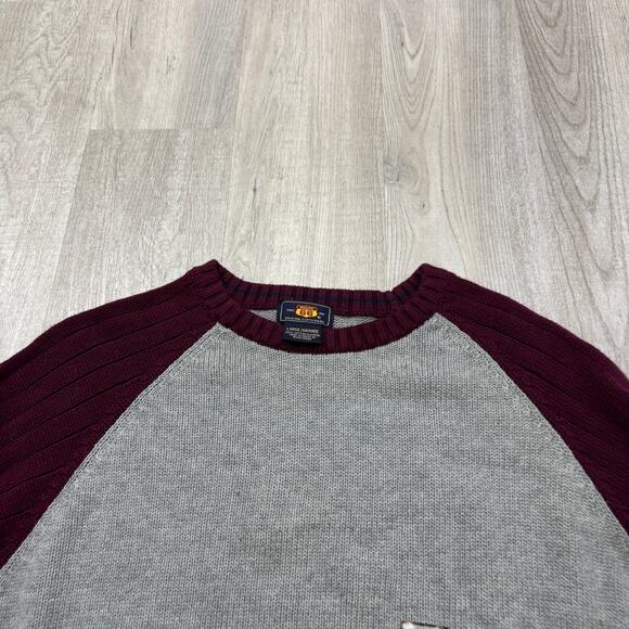 Vintage Route 66 Sweater Men's Large Gray Red Knit Crewneck y2k Cotton NEW - Picture 3 of 6